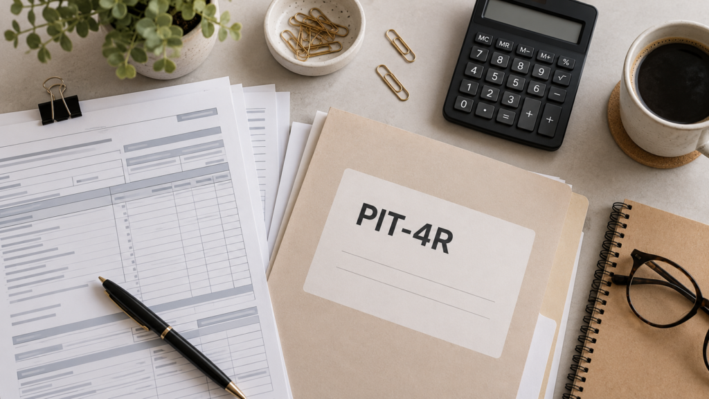 PIT-4R za 2026 – deklaracja roczna o pobranych zaliczkach na podatek dochodowy.