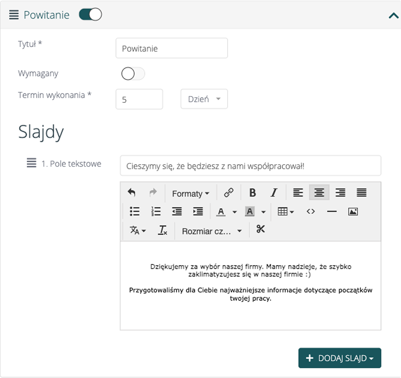 HRappka - Proces tworzenia Onboardingu