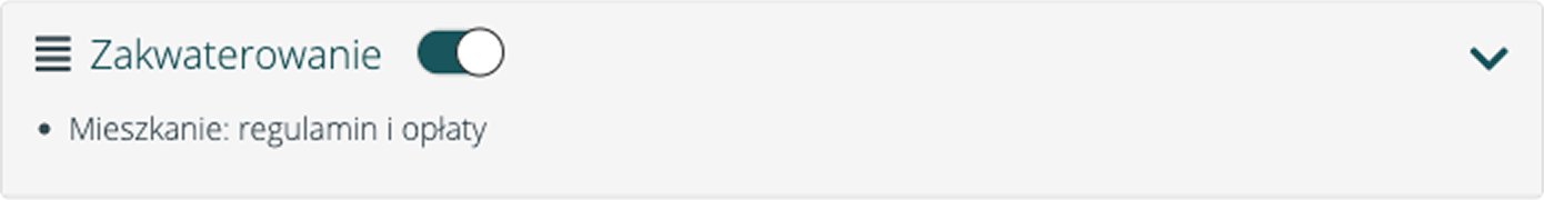 Przykład Onboardingu - Zakwaterowanie