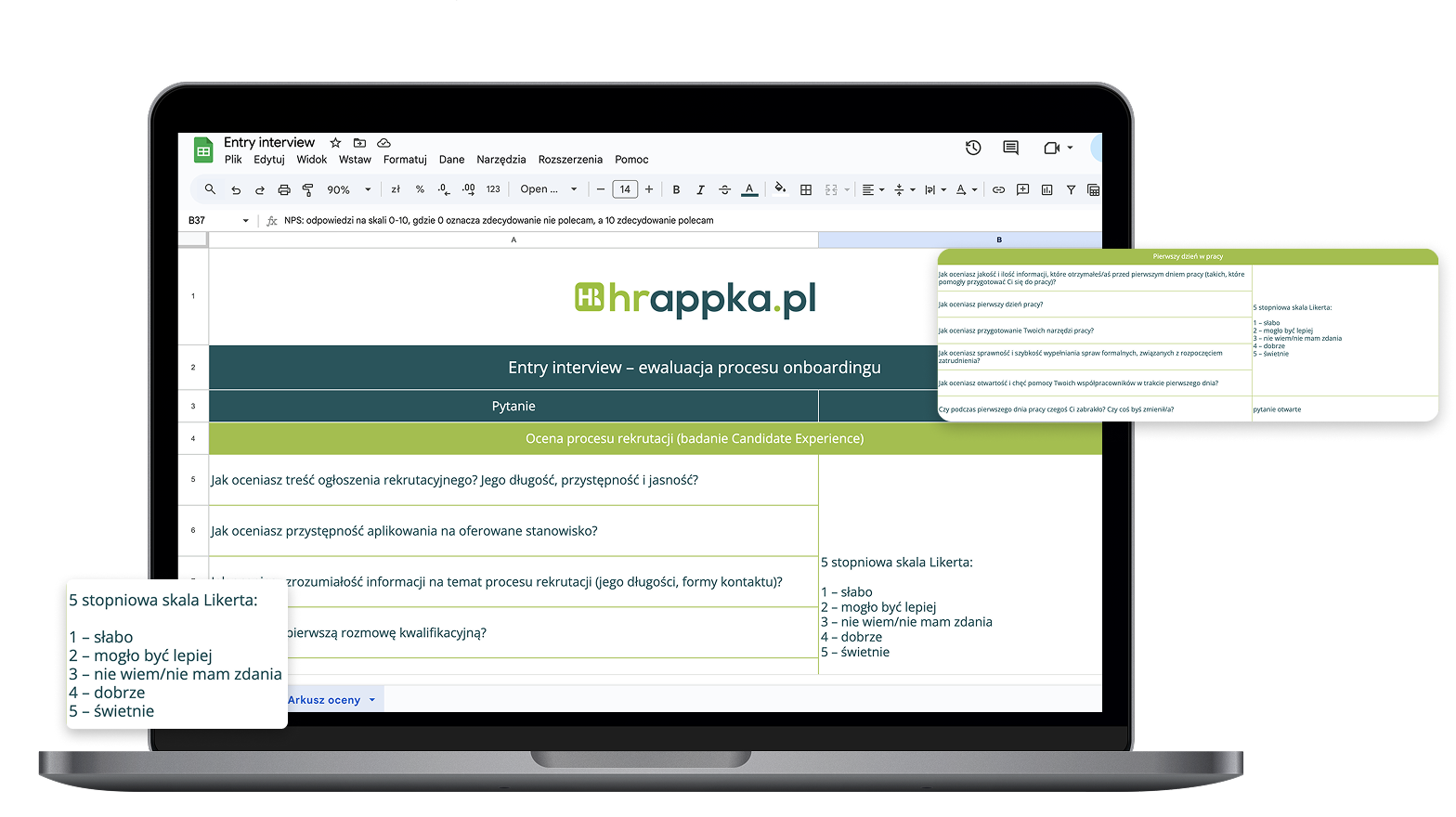  Entry interview - ankieta dla pracownika od HRappka.pl