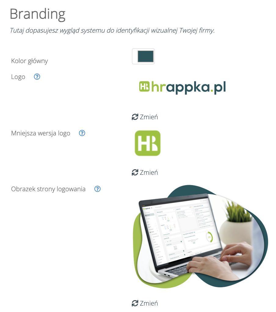 Branding w systemie HRappka