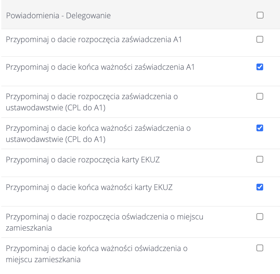 Delegowanie - powiadomienia w systemie HRappka